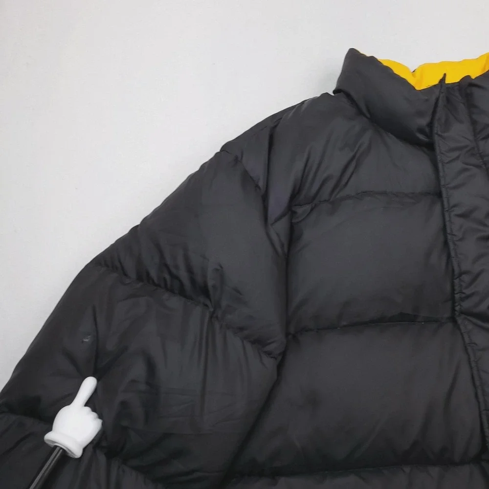 Vintage Polo Ralph Lauren Mens 2XL Black Down Puffer Quilted USA Flag 90s